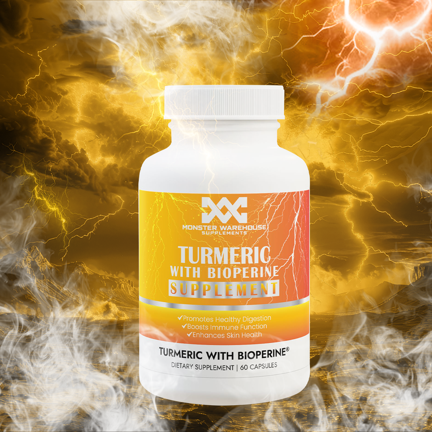 Turmeric with BioPerine® (Black Pepper Fruit Extract) Supplement (60 Capsules)