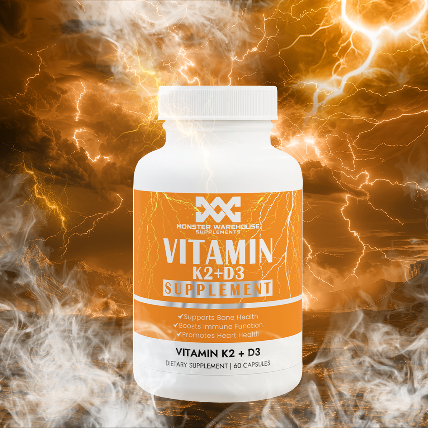 Vitamin K2 + D3 Supplement (60 Capsules)