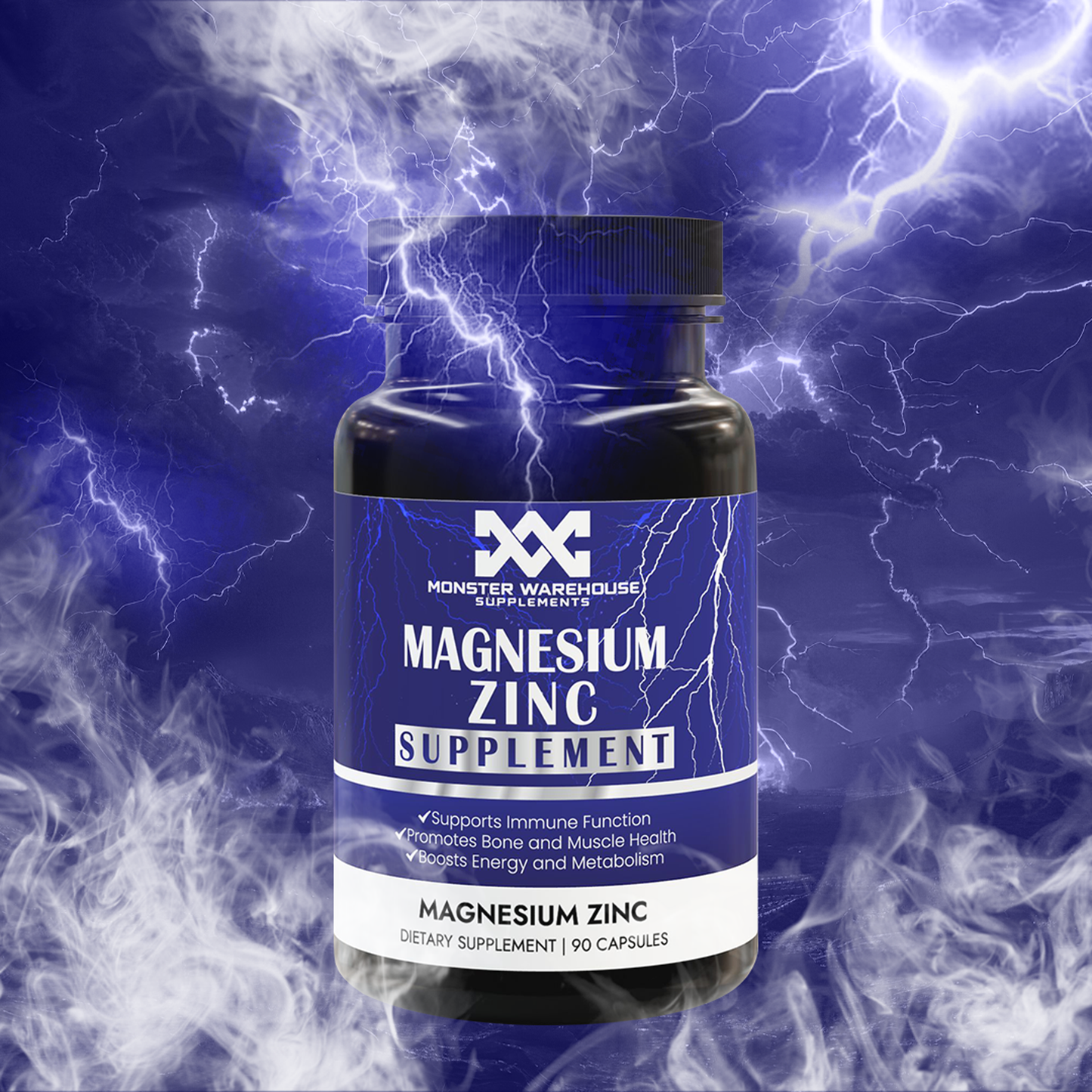 Magnesium Zinc Supplement (90 Capsules)