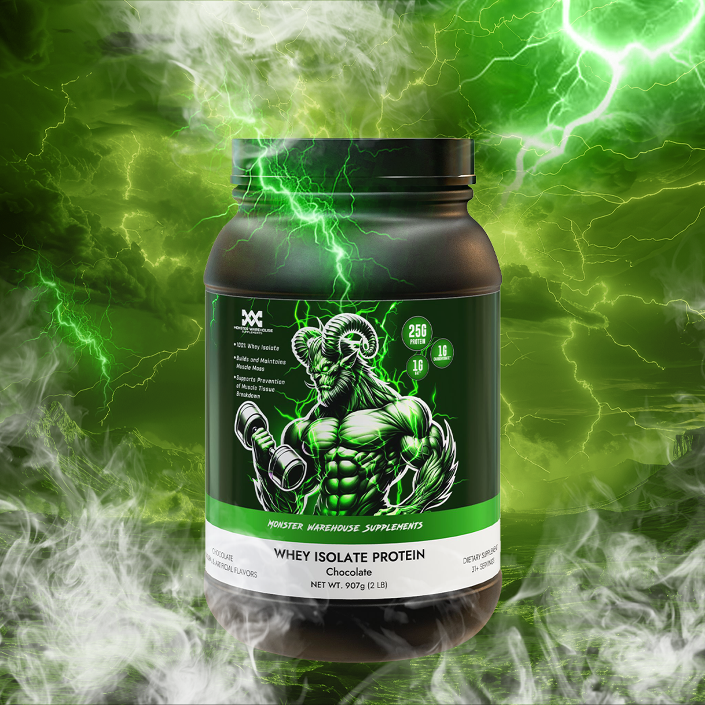 Whey Isolate Protein Supplement (907g, 2lb)